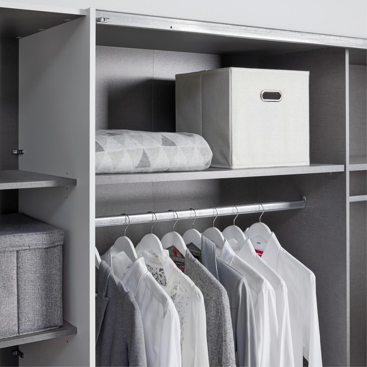 Schwebetürenschrank Bordo in Weiss - Weiss/Silberfarben, Konventionell, Holzwerkstoff/Kunststoff (270/210/58cm) - Mömax