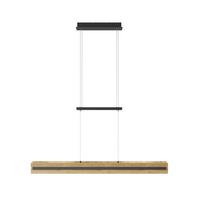 LAMPA WISZĄCA LED 141847 OBERSTDORF *WW* - czarny, Natur, metal/drewno (116/10/150cm) - Waldwelt