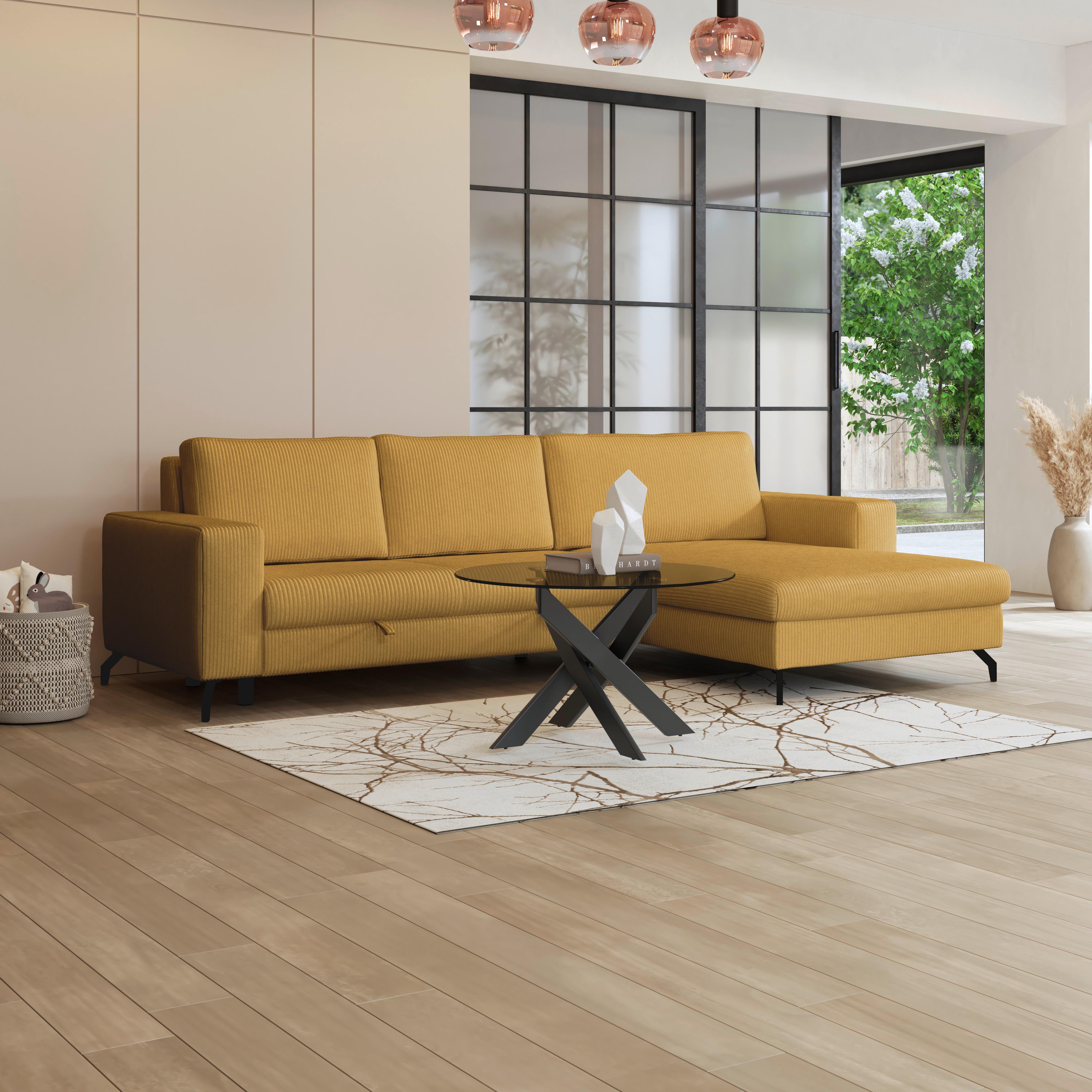 Coltar CLOUD - galben muștar, Trend, textil (290/178cm) - Modern Living