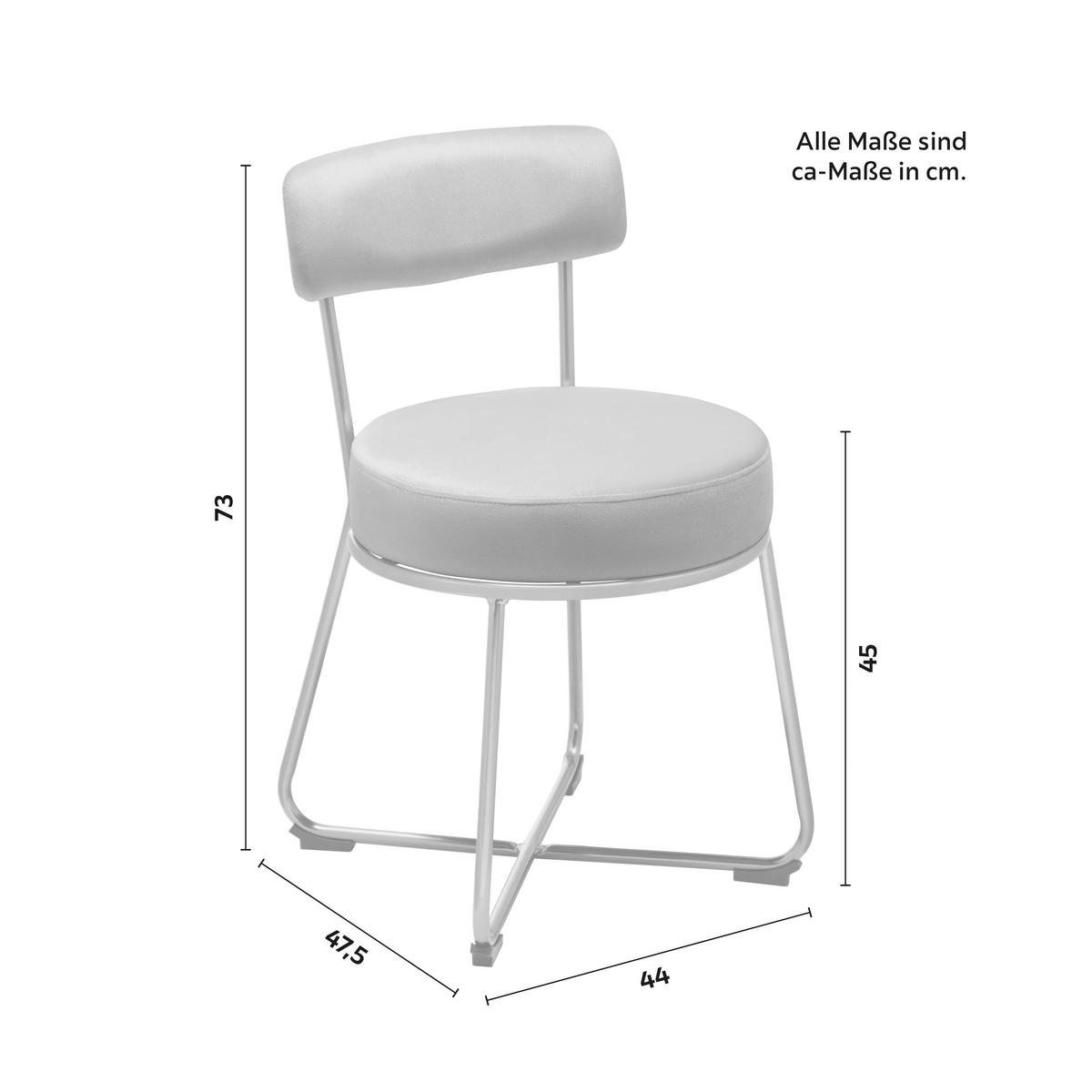 Stol Pamela, Barve Petroleja, Žamet - barve petroleja/rožnato zlata, Moderno, kovina/tekstil (44/73/47,5cm) - Bessagi Home