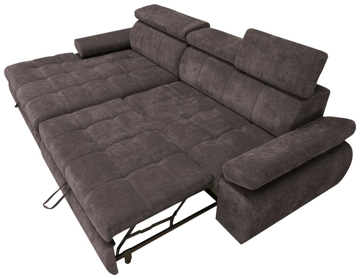 Kutna Garnitura Vegas - tamno smeđa/crna, Design, drvo/tekstil (173/294cm) - Modern Living