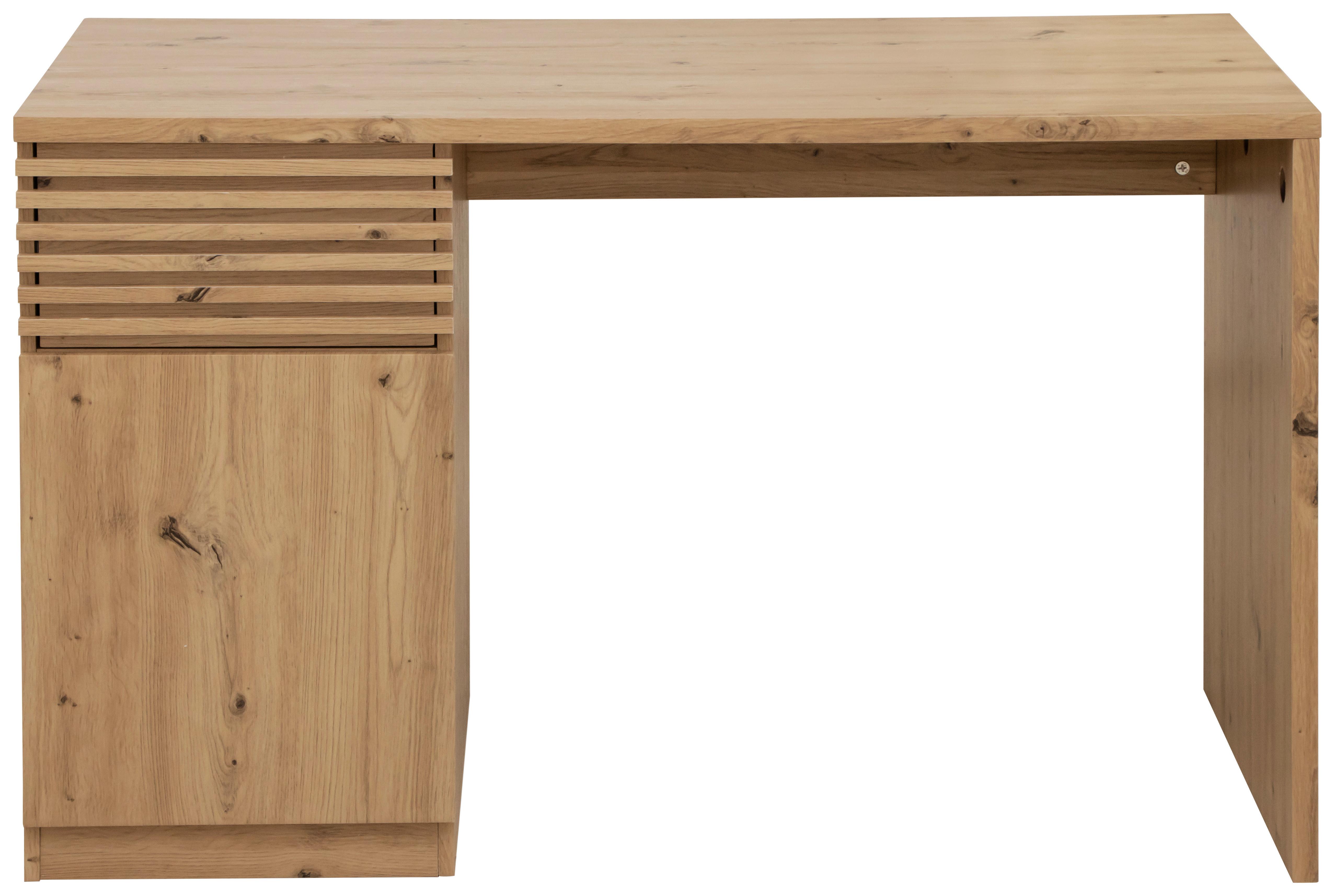 SKRIVBORD HUGO - ek Artisan/ekfärgad, Modern, trämaterial (120/60/75cm) - Mömax