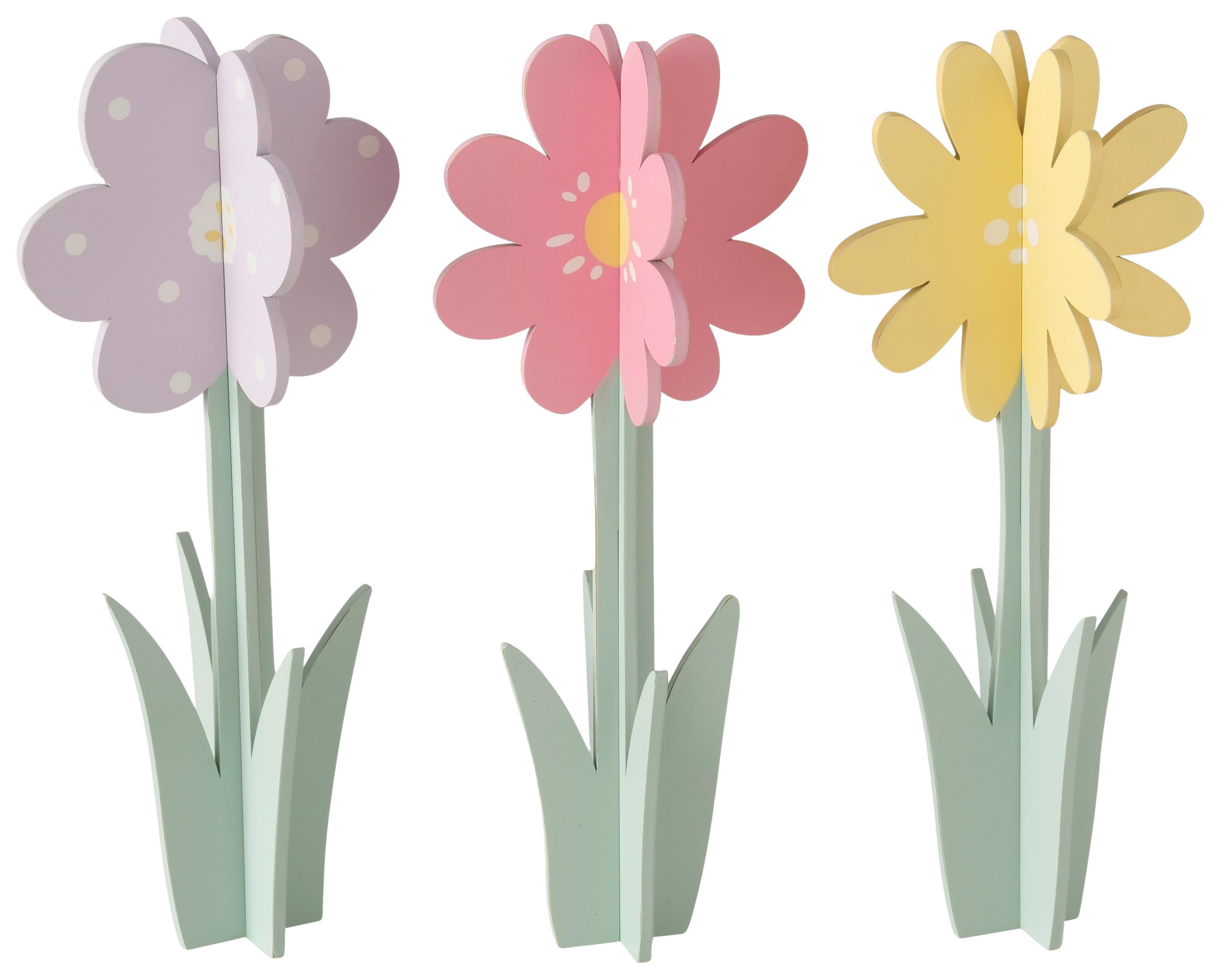 Dekoblume Luria I diverse Farben - Hellrosa/Lila, Basics, Holzwerkstoff (9,8/24,5/9,8cm) - Mömax