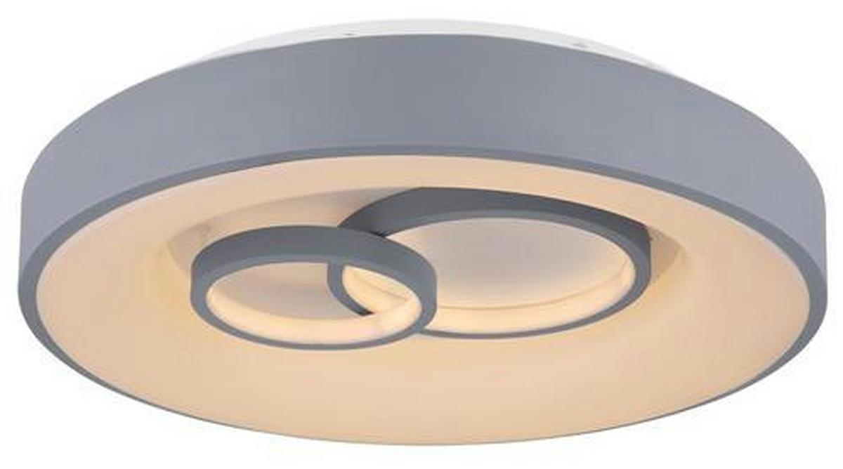 Led Svjetiljka Stropna 48416-50r Mavy - bijela/siva, Basics, metal/plastika (48/10cm) - Globo