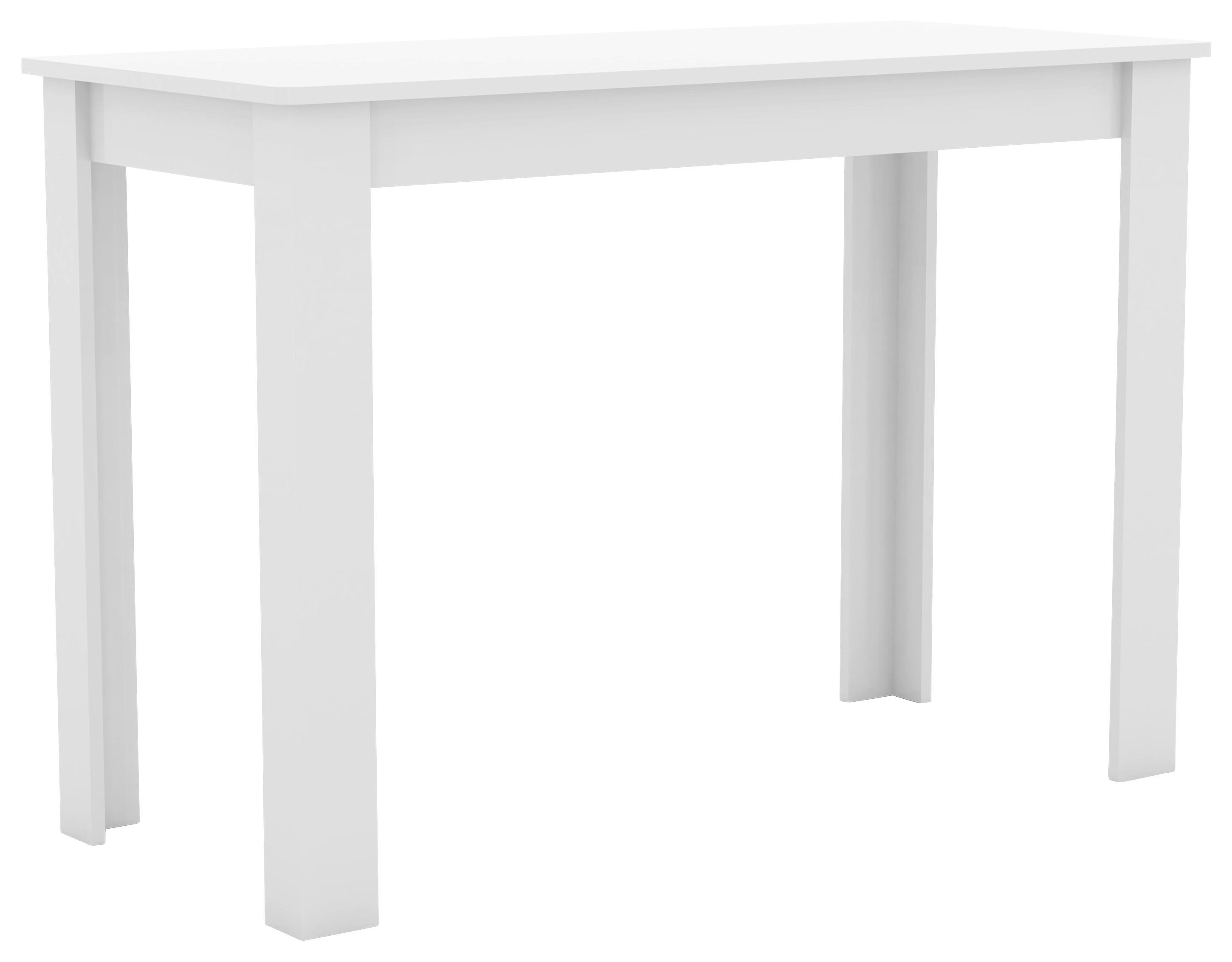 Jedilna Miza Esal, Bela - bela, Moderno, leseni material (110/50/76cm) - MID.YOU