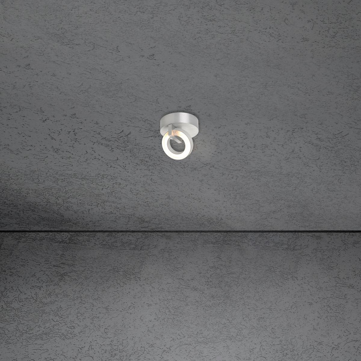 LAMPA SUFITOWA LED 88660009 MIDNIGHT - kolor aluminiowy, Design, metal (10/12cm) - Escale
