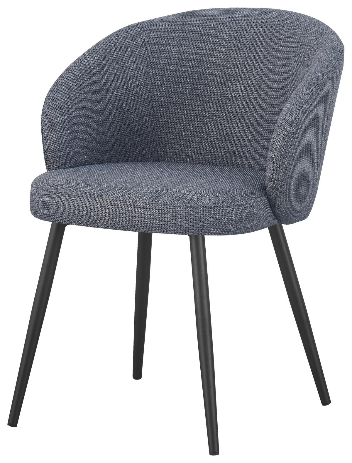 Stuhl Nala Grau - Schwarz/Grau, LIFESTYLE, Textil/Metall (57/76/60cm) - Mömax
