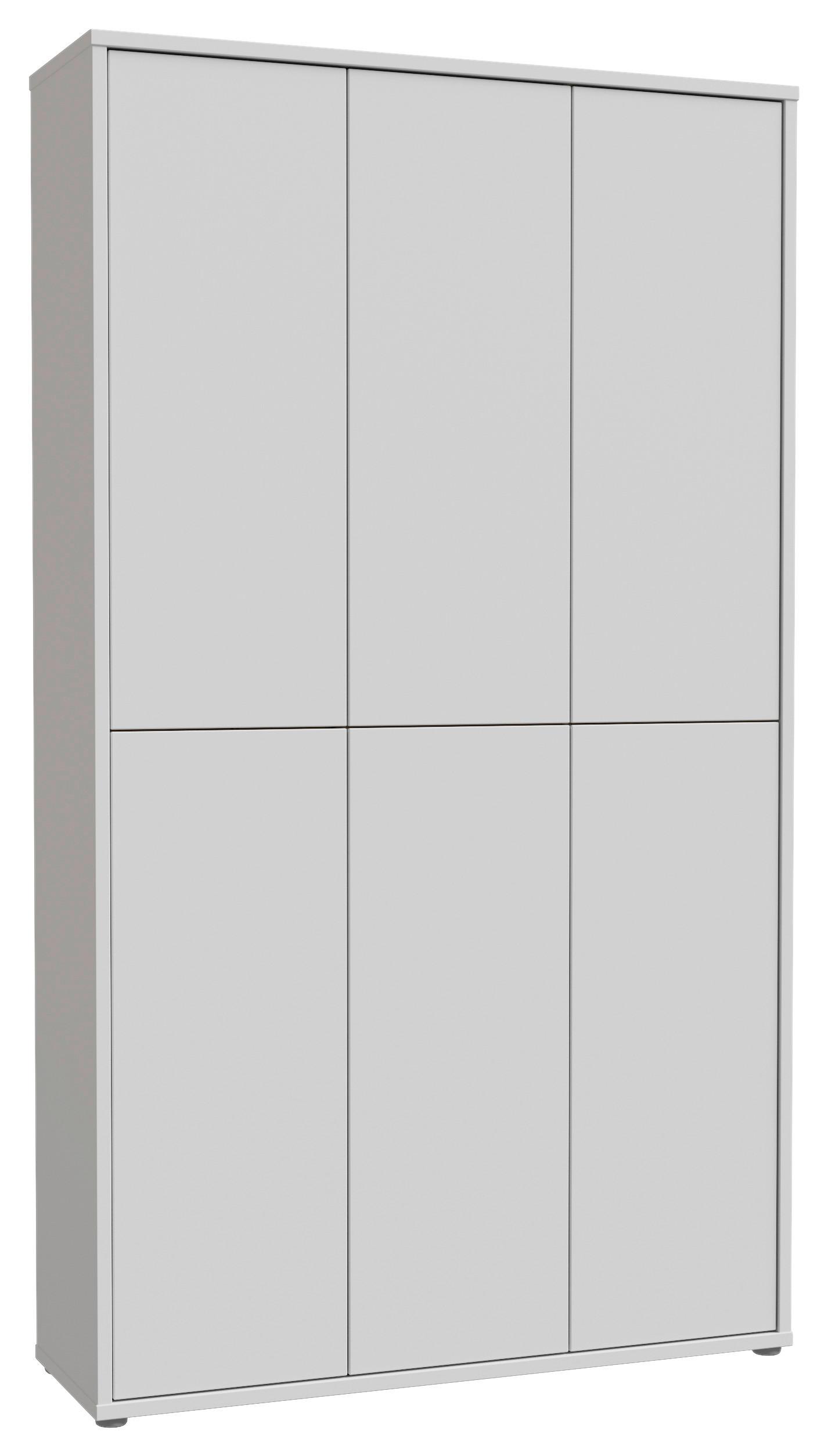 Dulap pentru pantofi ALICE SPRINGS - gri deschis, Basics, material pe bază de lemn (109,2/191,9/34,9cm) - Modern Living