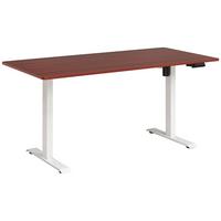 BIURKO ALGHERO - biały/kolor orzecha włoskiego, Modern, materiał drewnopochodny/metal (160/80/73-123cm) - Livetastic