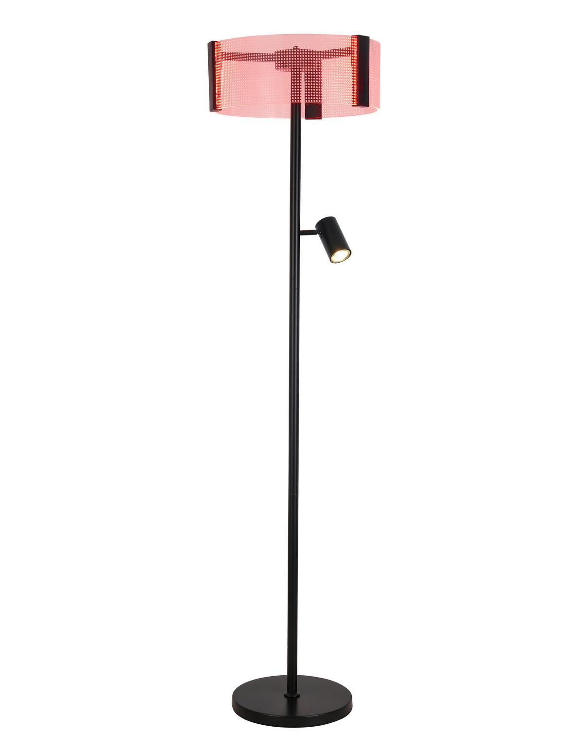 LAMPA STOJĄCA LED MARGE - czarny/biały, Modern, tworzywo sztuczne/metal (40/159cm) - Bessagi Home