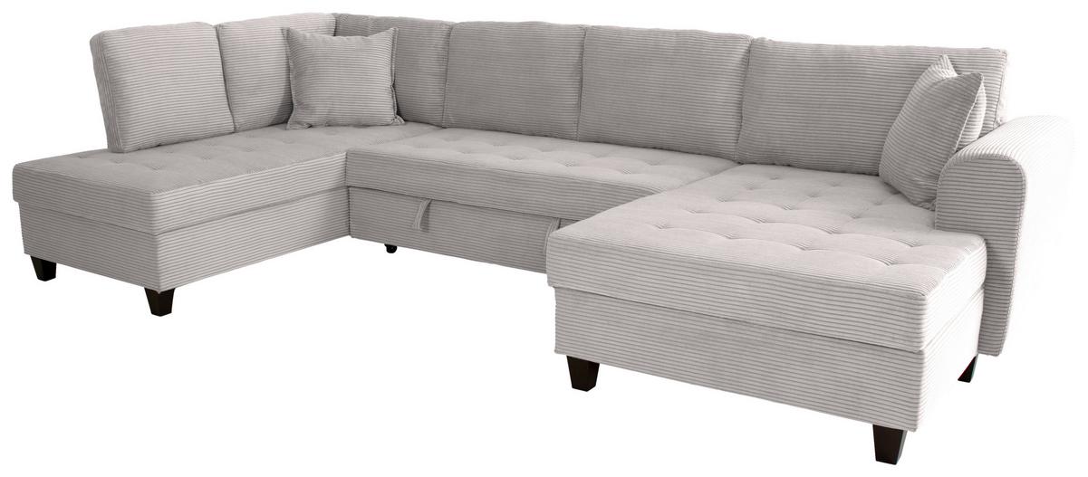 Kutna Garnitura Moritz - svijetlo siva, Trend, tekstil (178/324/155cm) - Modern Living