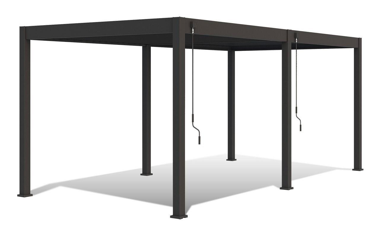 Pavillon Deluxe ca. 600x300 cm Aluminium Anthrazit - Anthrazit, Basics, Metall (600/255/300cm) - WEIDE