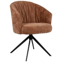 KRZESŁO Z PODŁOKIETNIKAMI CRESPA -EXKLUSIV- - czarny/koniak, Design, metal/tkanina (63/81,5/62,5cm) - Dieter Knoll