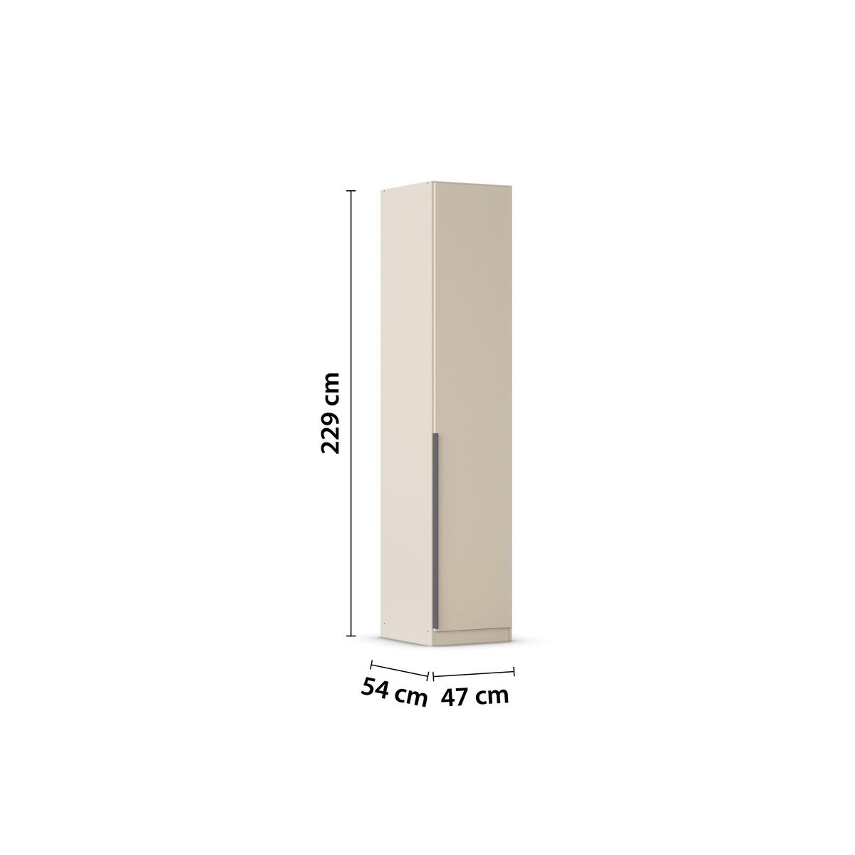 Ormar S Klasičnim Vratima Alabama - boje šampanjca/boje aluminija, Trend, drvni materijal (47/229/54cm) - Modern Living