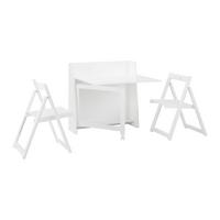 Sitzgruppe Holz Theo Weiß, klappbar ca. 85x83cm - Weiß, MODERN, Holz/Holzwerkstoff (85/83/85cm) - Bessagi Home