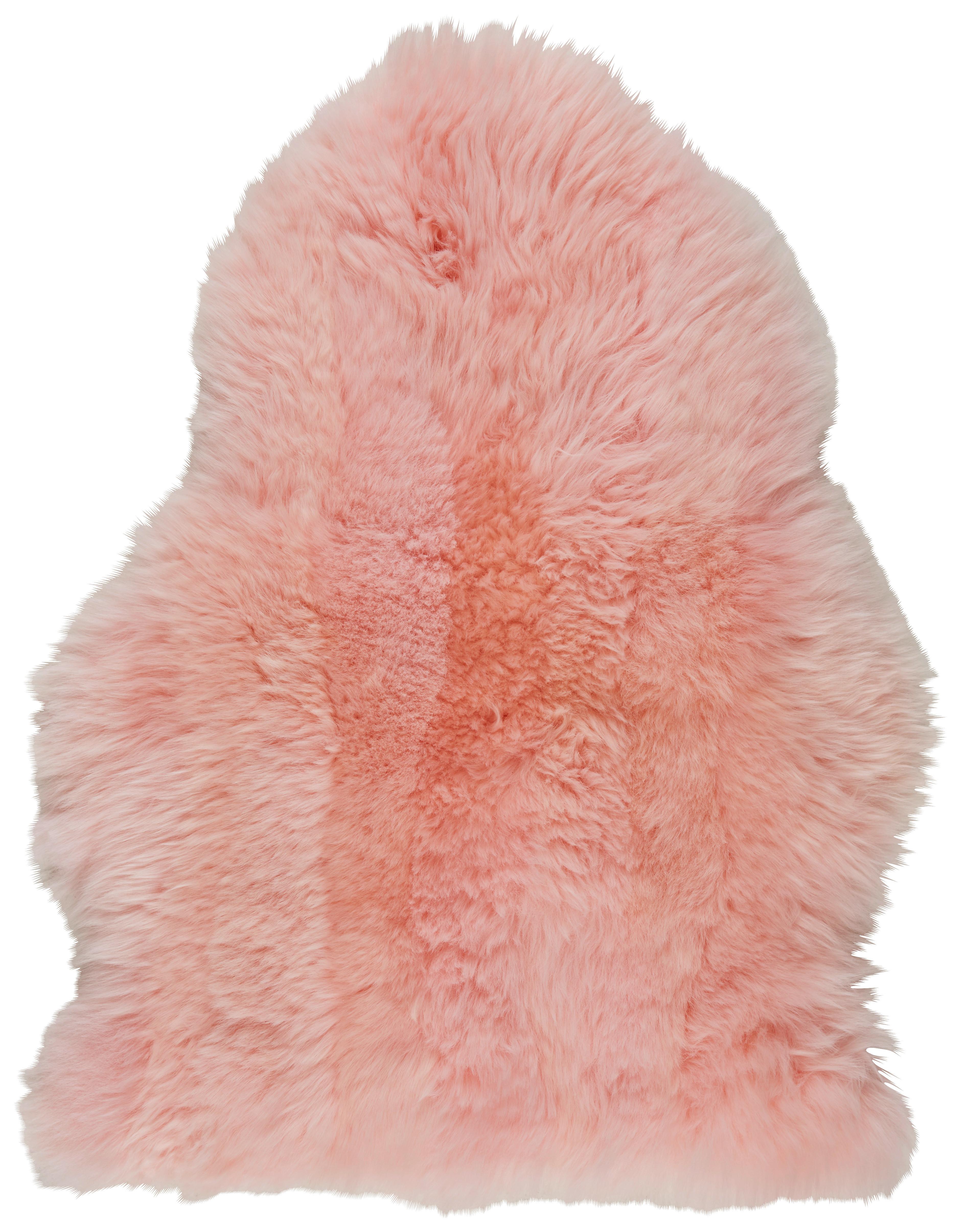 Schaffell Emma in Rosa ca. 60x45cm - Rosa, Textil (45/60cm) - Modern Living