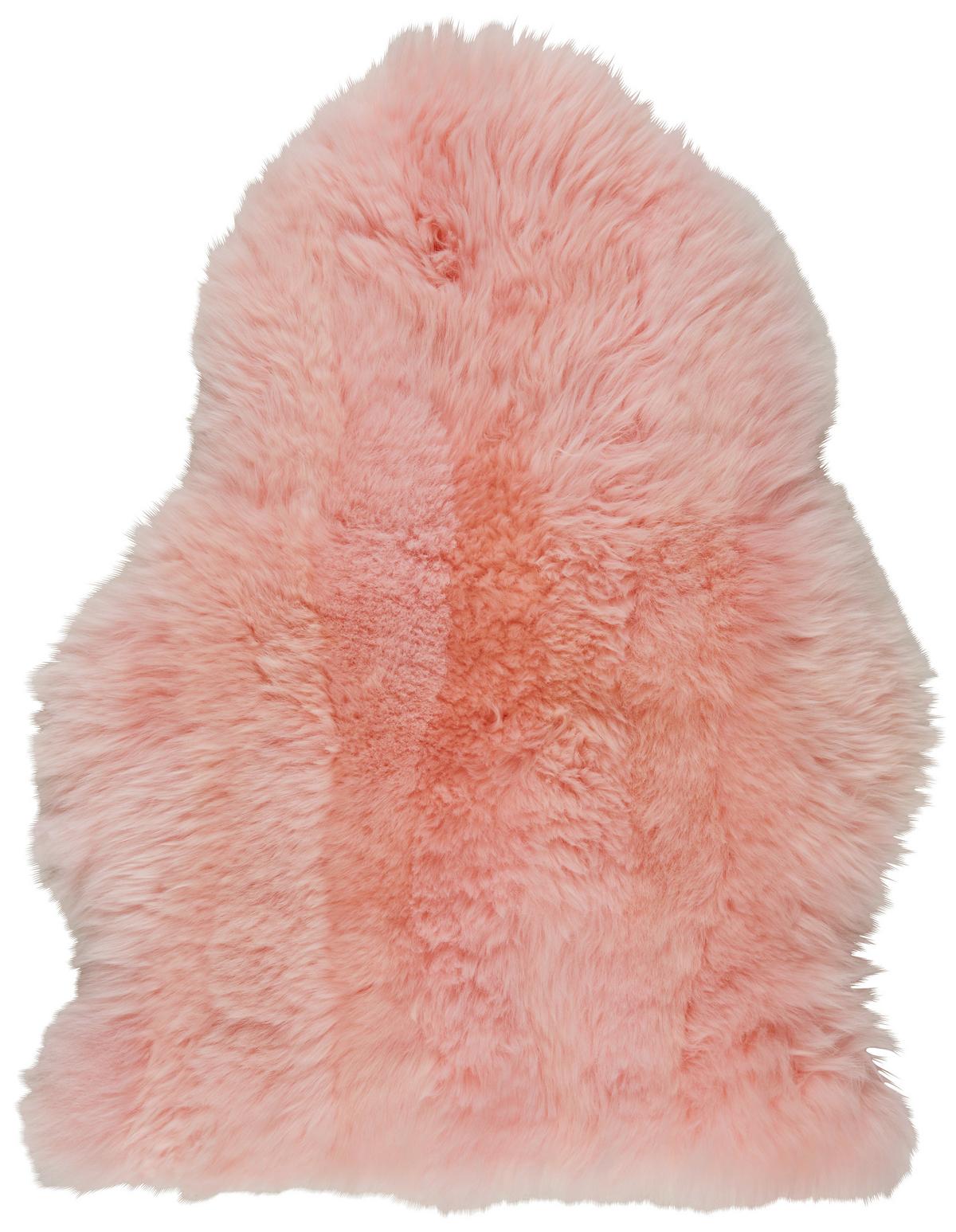 Schaffell Emma in Rosa ca. 60x45cm - Rosa, Textil (45/60cm) - Modern Living