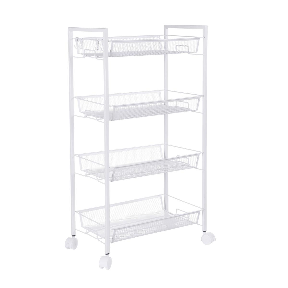 Višenamjenska Kolica Silvia 2 - bijela, Moderno, metal/plastika (44/84/26cm) - Modern Living