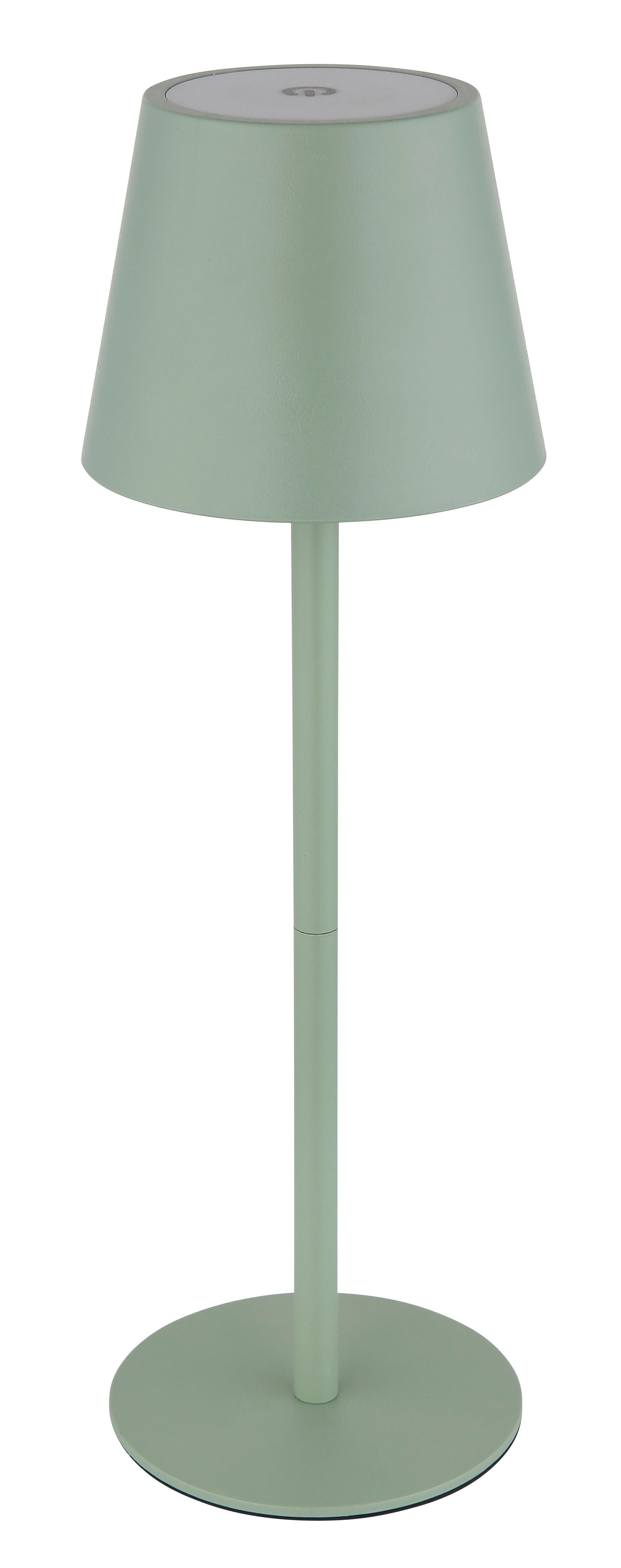 Stolna Punjiva Svjetiljka Zelena Boja - svijetlo zelena, Design, metal/plastika (11,5/36cm) - Globo