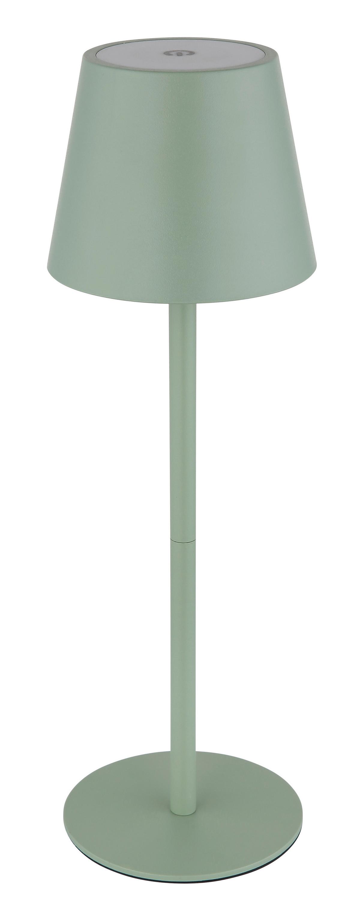 Stolna Punjiva Svjetiljka Zelena Boja - svijetlo zelena, Design, metal/plastika (11,5/36cm) - Globo