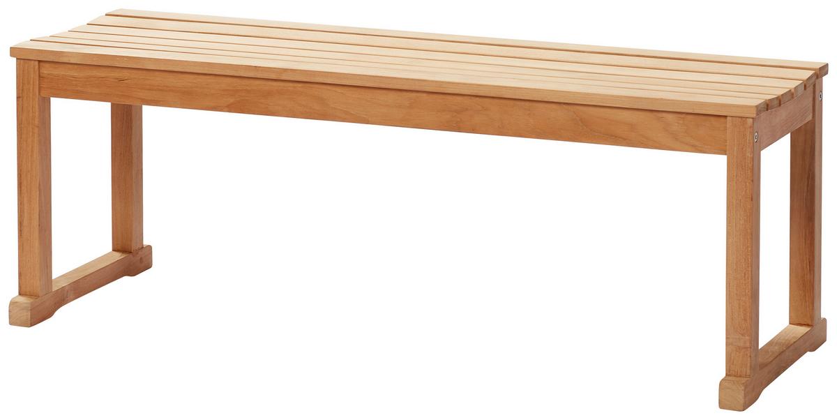 Sitzbank Vega - Teakfarben, Konventionell, Holz (120/43/40cm) - MID.YOU