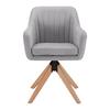 CHAISE ACCOUDOIRS LUCITA - gris/couleur naturelle, MODERN, métal/textile (58/87/60cm) - Bessagi Home