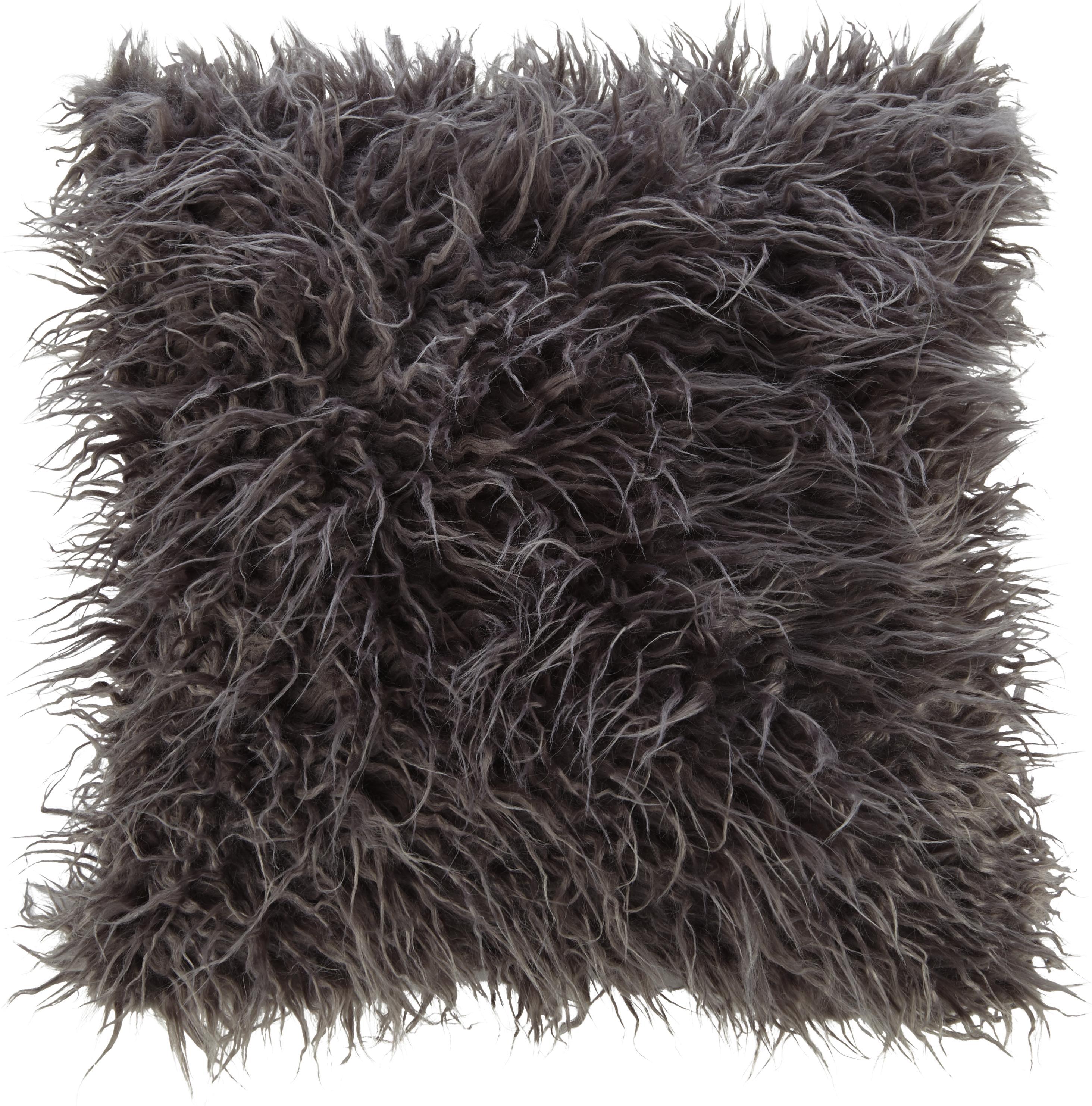 Kissen in Dunkelgrau 'Svea'  ca. 45x45cm - Dunkelgrau, Textil (45/45cm) - Bessagi Home