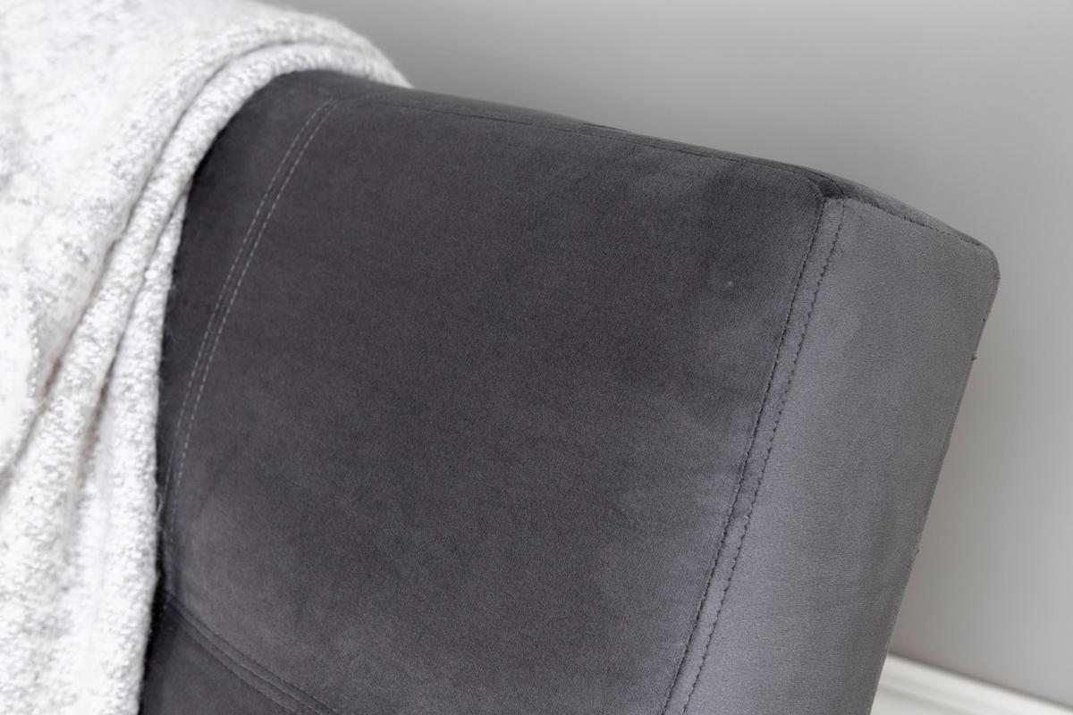 SCHLAFSOFA BODIL - Dunkelgrau, Design, Textil/Metall (180/80/55cm) - Livetastic