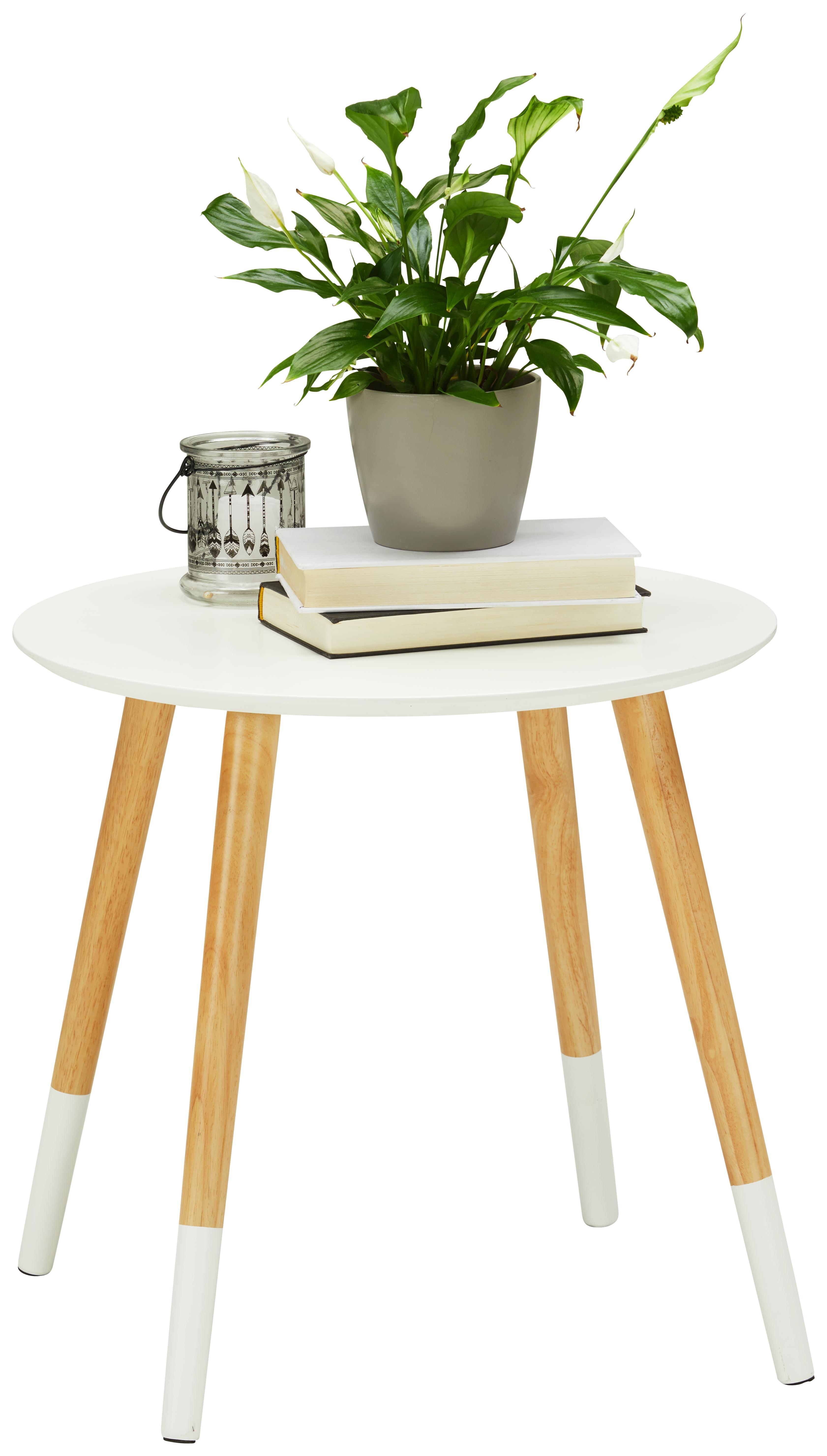 Beistelltisch in Weiß und Natur - Jetzt kaufen
