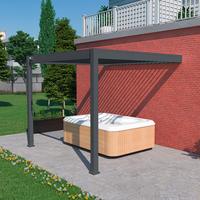 PERGOLA DELUXE 3X4M ANTHRAZIT - Anthrazit, Basics, Metall (400/255/300cm) - Gardenson