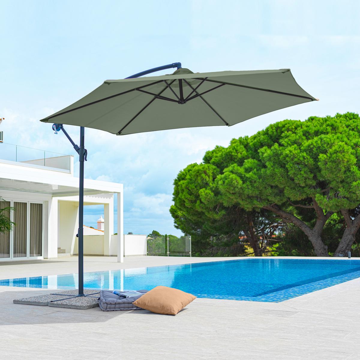 Suncobran Gap - zelena/antracit, Moderno, metal (295/245cm) - Mömax