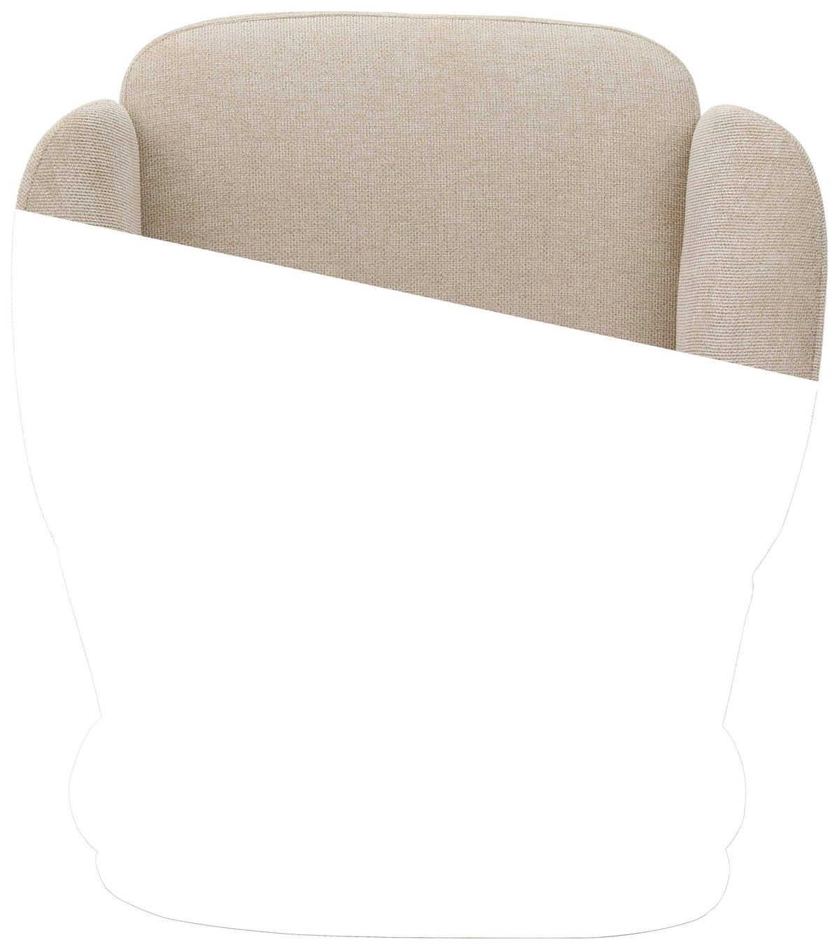 Drehstuhl Klara Grau/Schwarz - Beige/Schwarz, KONVENTIONELL, Holz/Kunststoff (66/114/122/64cm) - Mömax