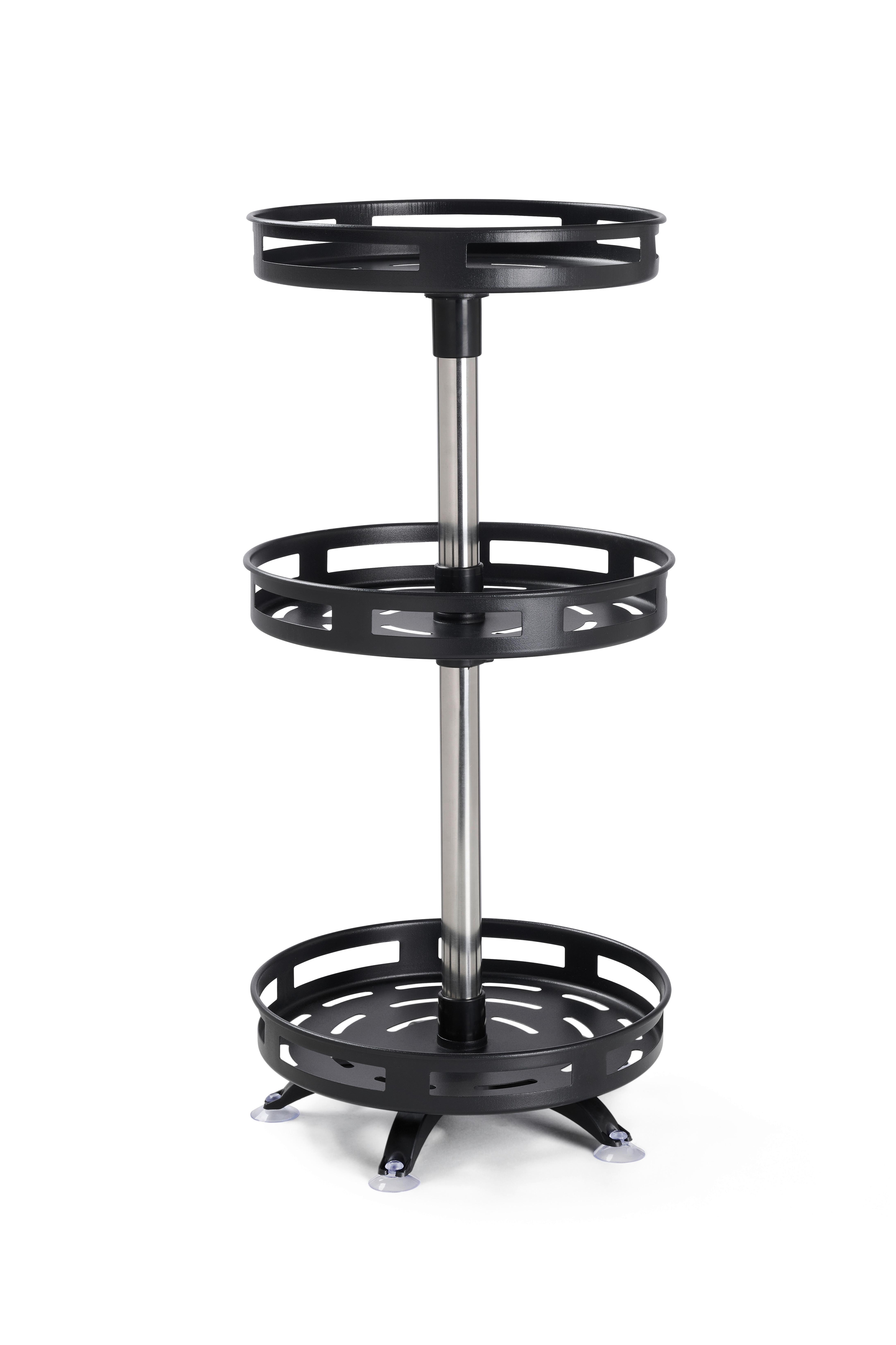 Etajeră pentru condimente Spinning - negru, Konventionell, plastic/metal (25,5/55,5cm) - Mömax