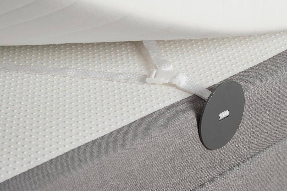 BRAMKA CHRONNA DO ŁÓŻECZKA BASIC - biały/szary, Basics, metal/tkanina (135/60cm) - My Baby Lou