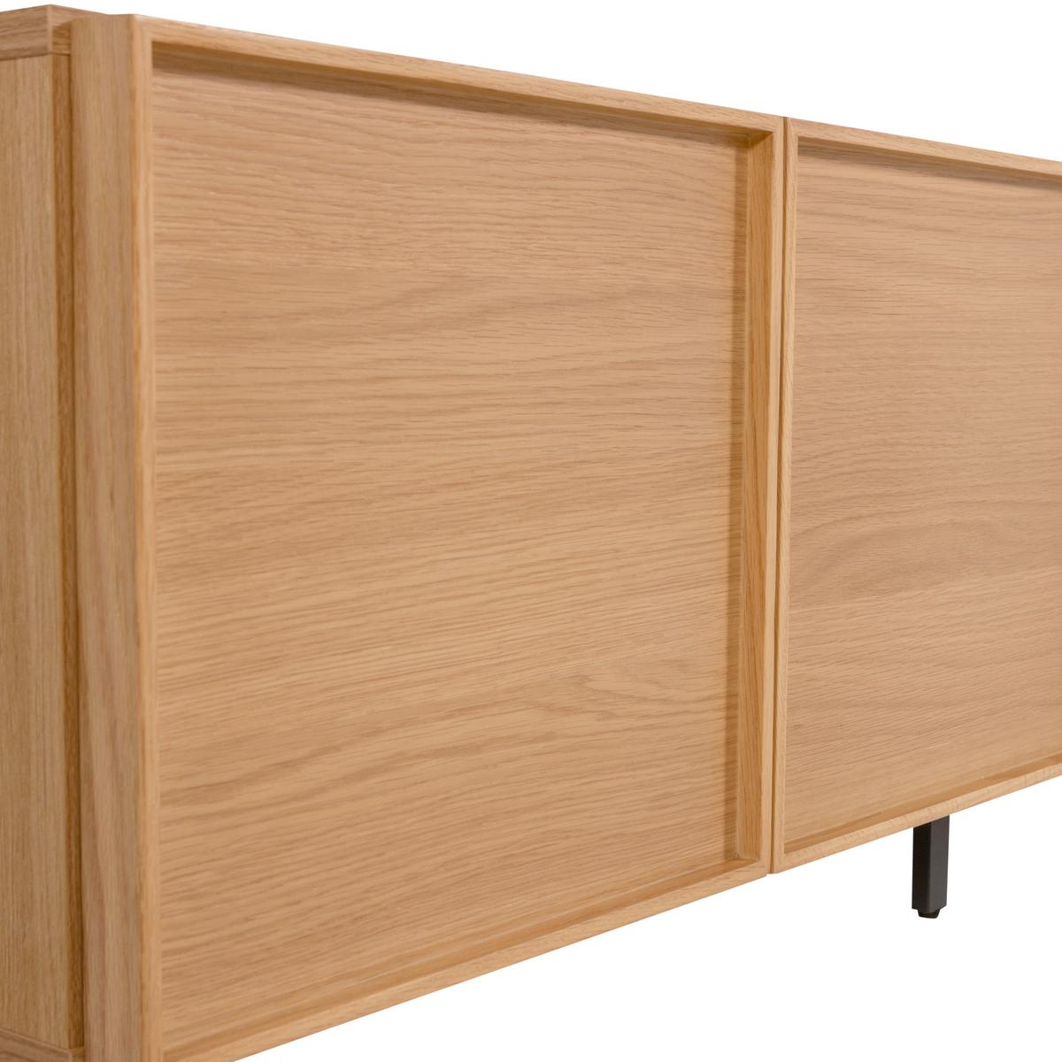 Lowboard Tours Naturfarben - Schwarz/Naturfarben, Design, Holzwerkstoff/Metall (180/51/42cm) - Livetastic