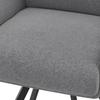 STOL MED ARMSTÖD MARIE - grå/svart, Modern, metall/trä (60/95,5/65cm) - Bessagi Home