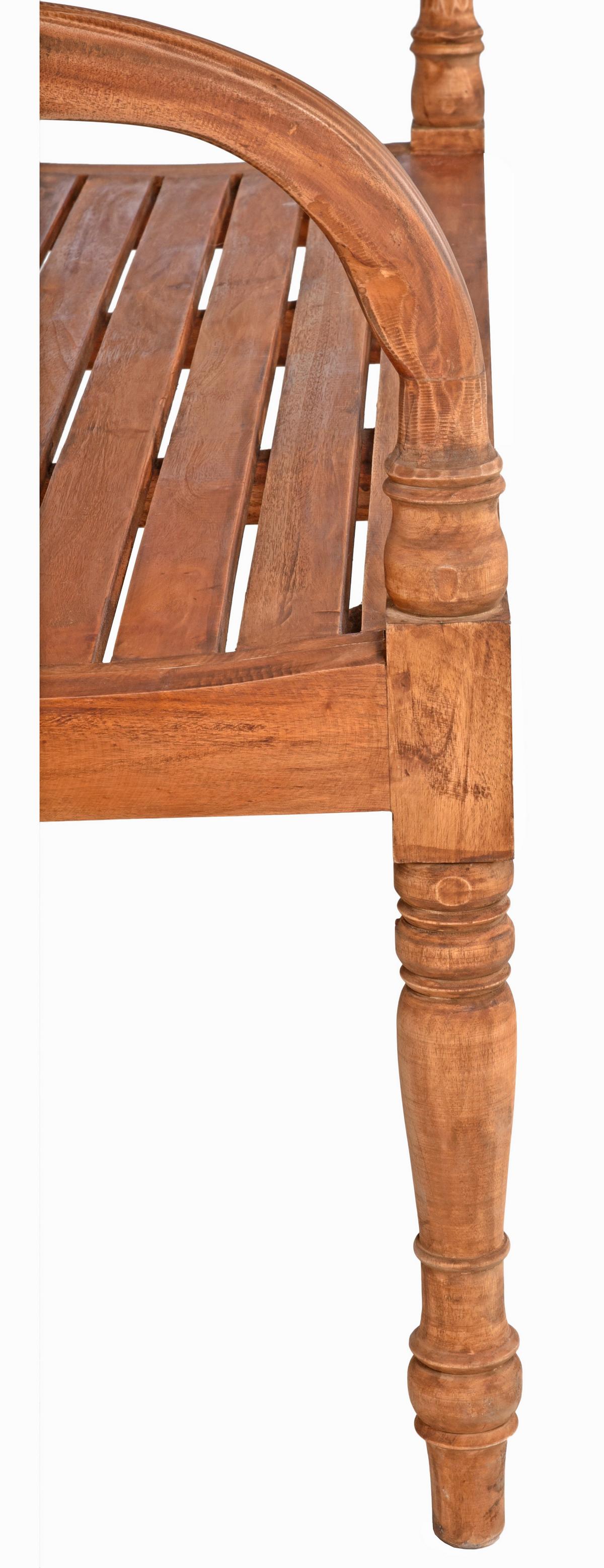 Gartenbank Moyo ca. 150x90x52 cm Mahagoni - Naturfarben, Basics, Holz (150/90/52cm) - Gardenson