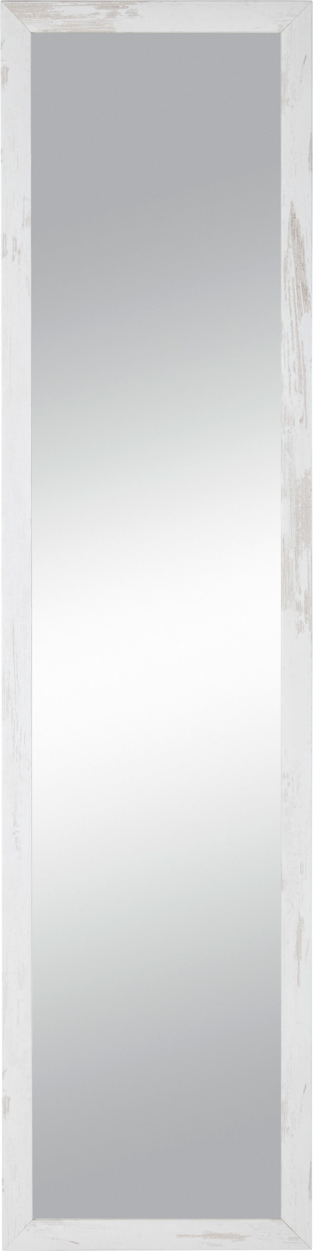 Stensko Ogledalo Old White Heavy, Bela, 40 X 160 Cm - bela, steklo/leseni material (40/160/2cm) - Mömax