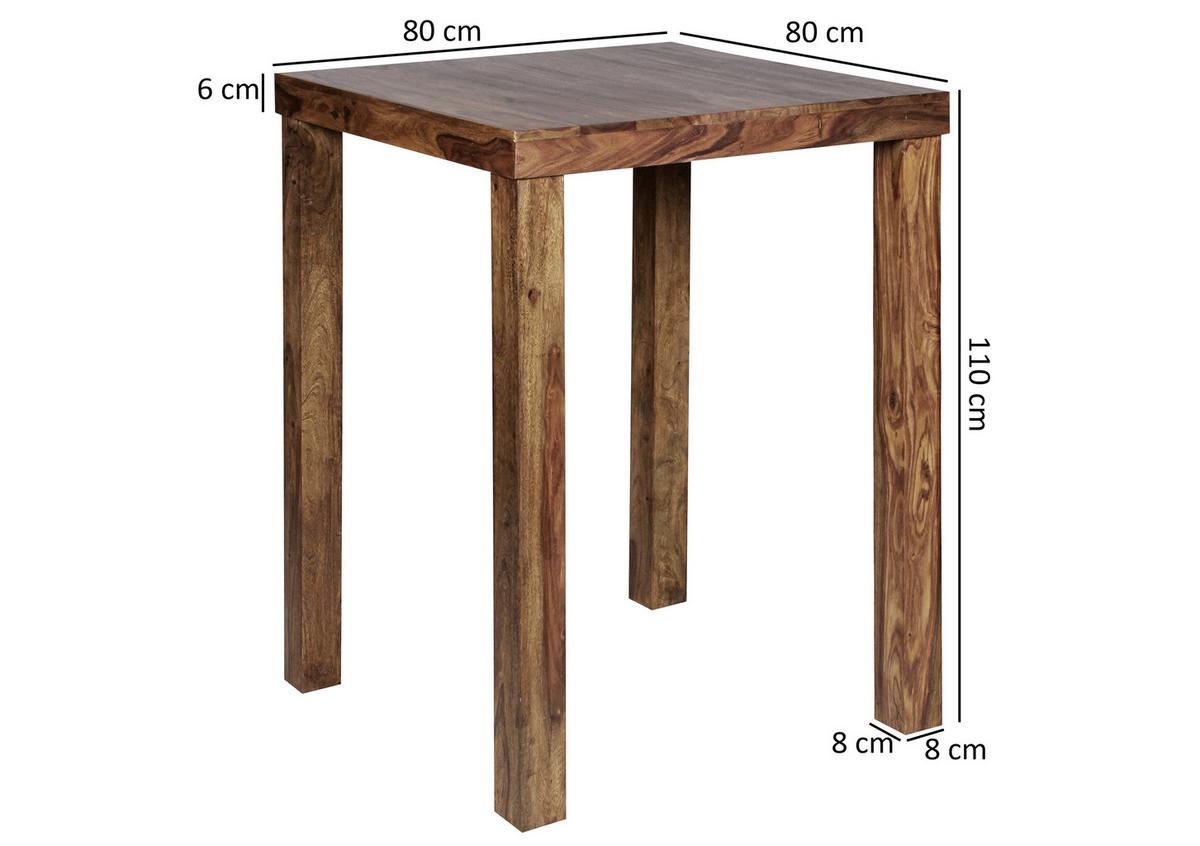 Barska Miza Mumbai - barve indijskega rožnega lesa, Moderno, les (80/80/110cm) - MID.YOU