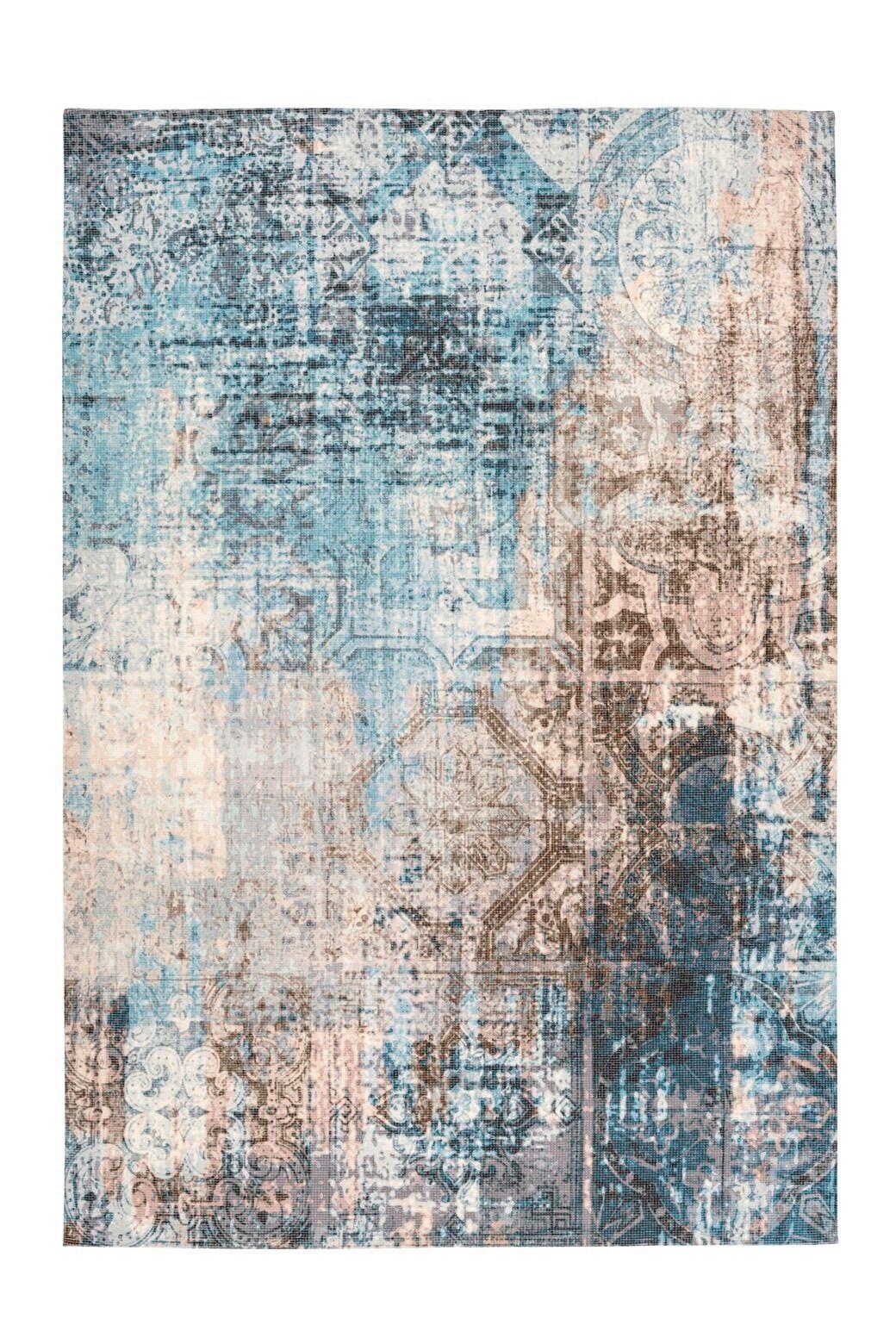 LÄUFER INDIANA 300 BLAU / BRAUN - Blau/Braun, Konventionell, Textil (80/150cm) - Kayoom