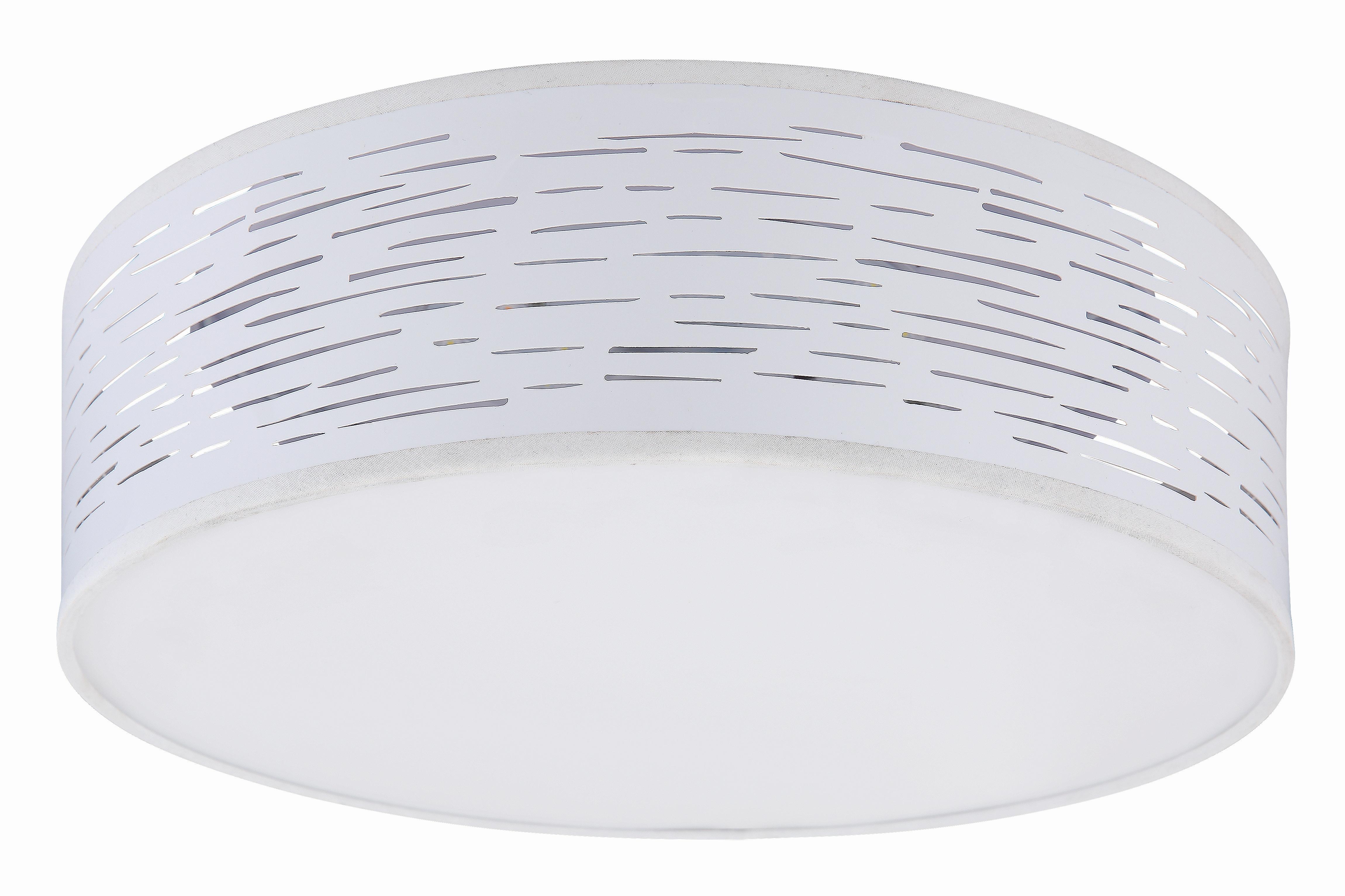 LED-Deckenleuchte 15341D1 in Chromfarben max. 20 Watt - Chromfarben/Weiß, Design, Kunststoff/Metall (38/38/13cm) - Globo
