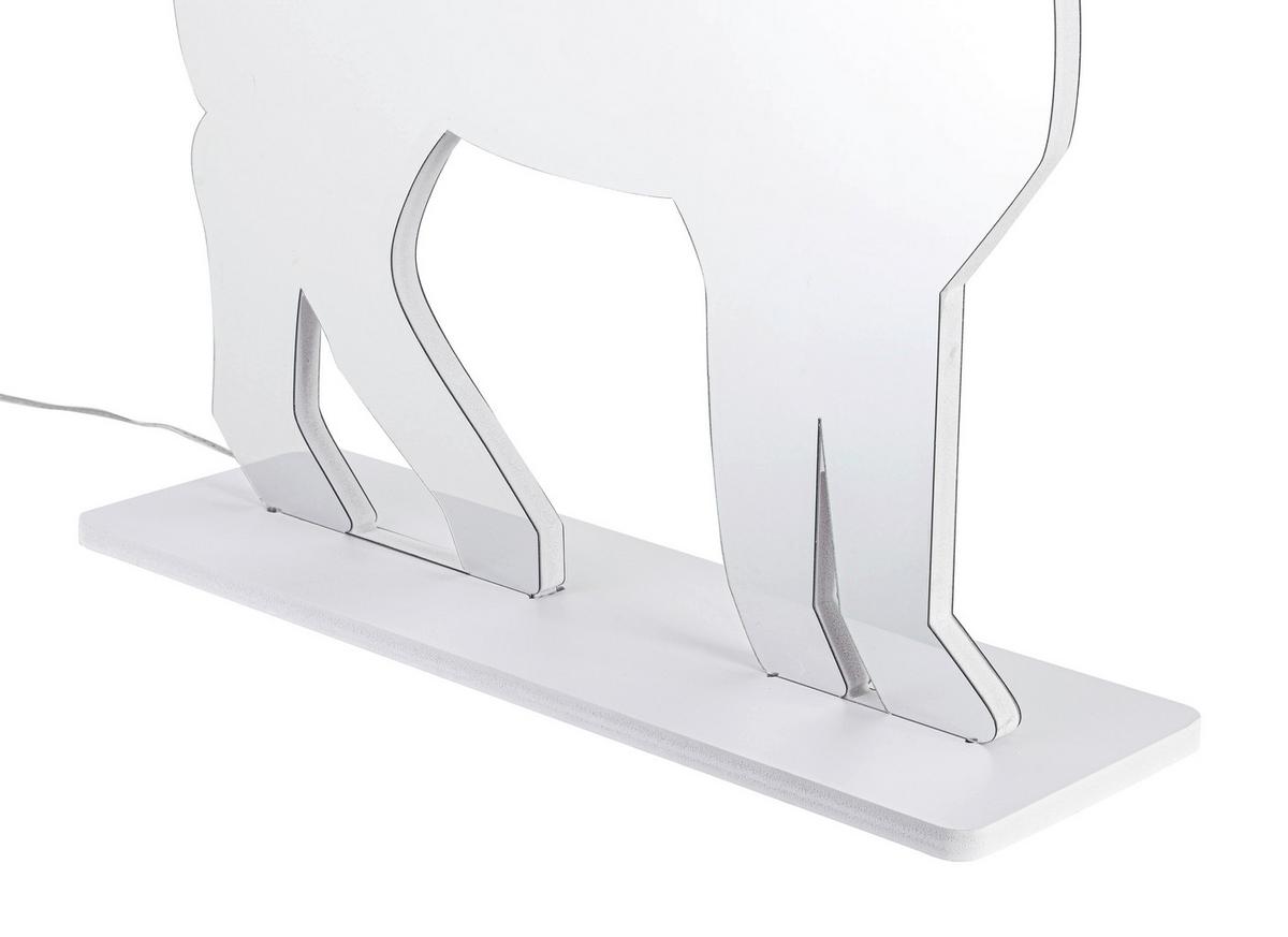 LED-Dekoleuchte Renni Weiß/Chromfarben max. 6 Watt - Chromfarben/Weiß, MODERN, Kunststoff (48/12/60cm) - Mömax
