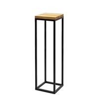 Blumenständer Schwarz - Schwarz, Basics, Holz/Metall (19/77/19cm)