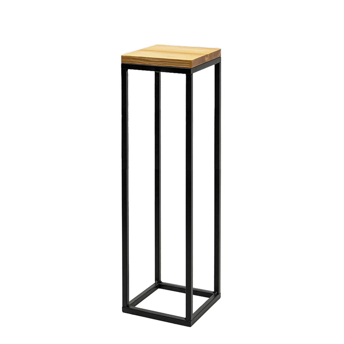 Blumenständer Schwarz - Schwarz, Basics, Holz/Metall (19/77/19cm)