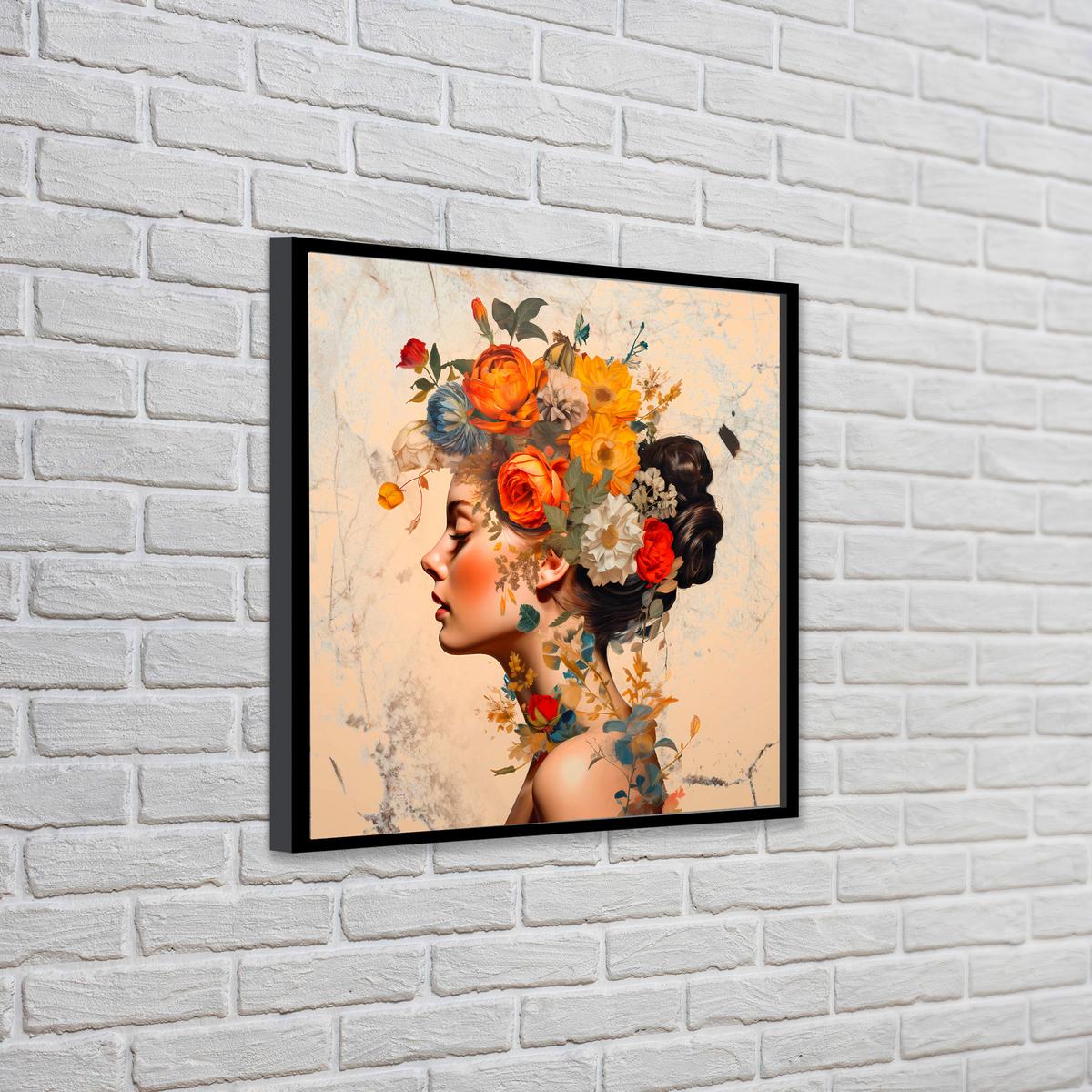 Kép Vous - fekete/színes, faalapú anyag/papír (30/30cm) - Modern Living