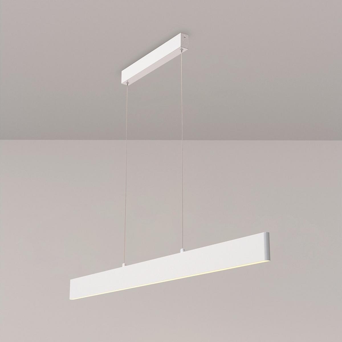 Hängeleuchte Step Weiß max. 30 Watt - Weiß, Basics, Metall (118,5/4/8cm) - MAYTONI