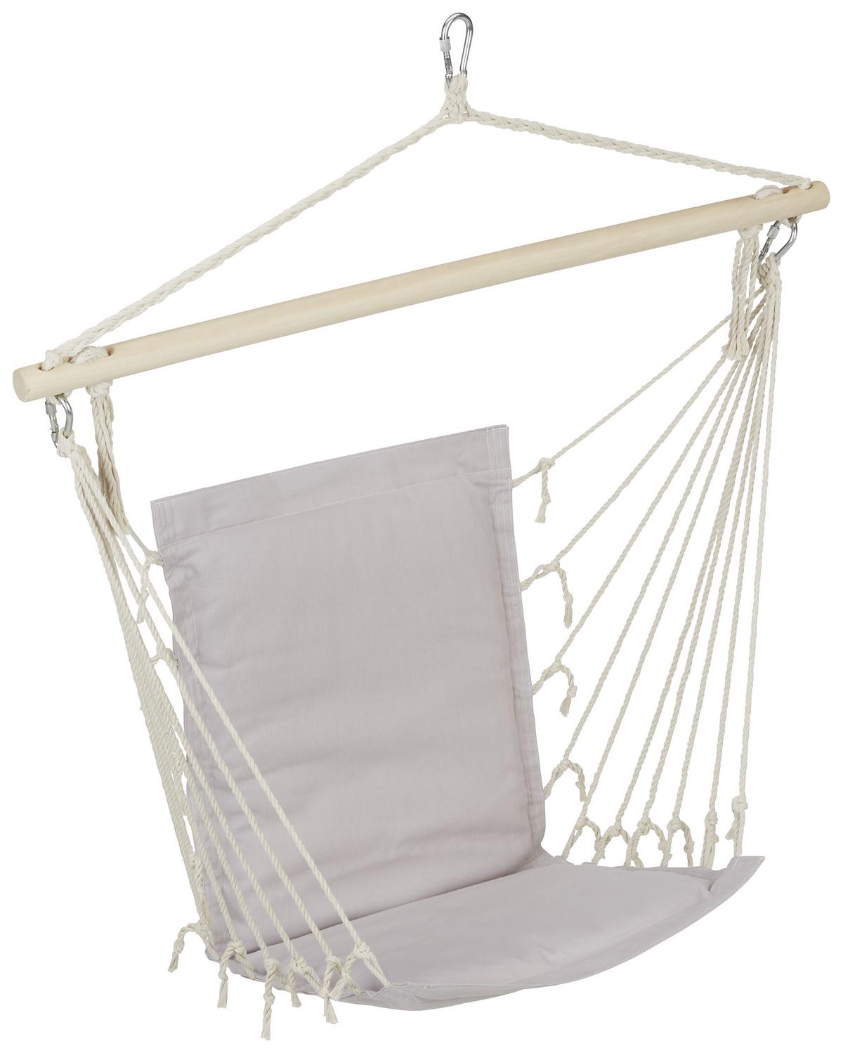 VISEČ SEDEŽ RELAX - siva/naravne barve, tekstil/les (100/47cm) - Modern Living