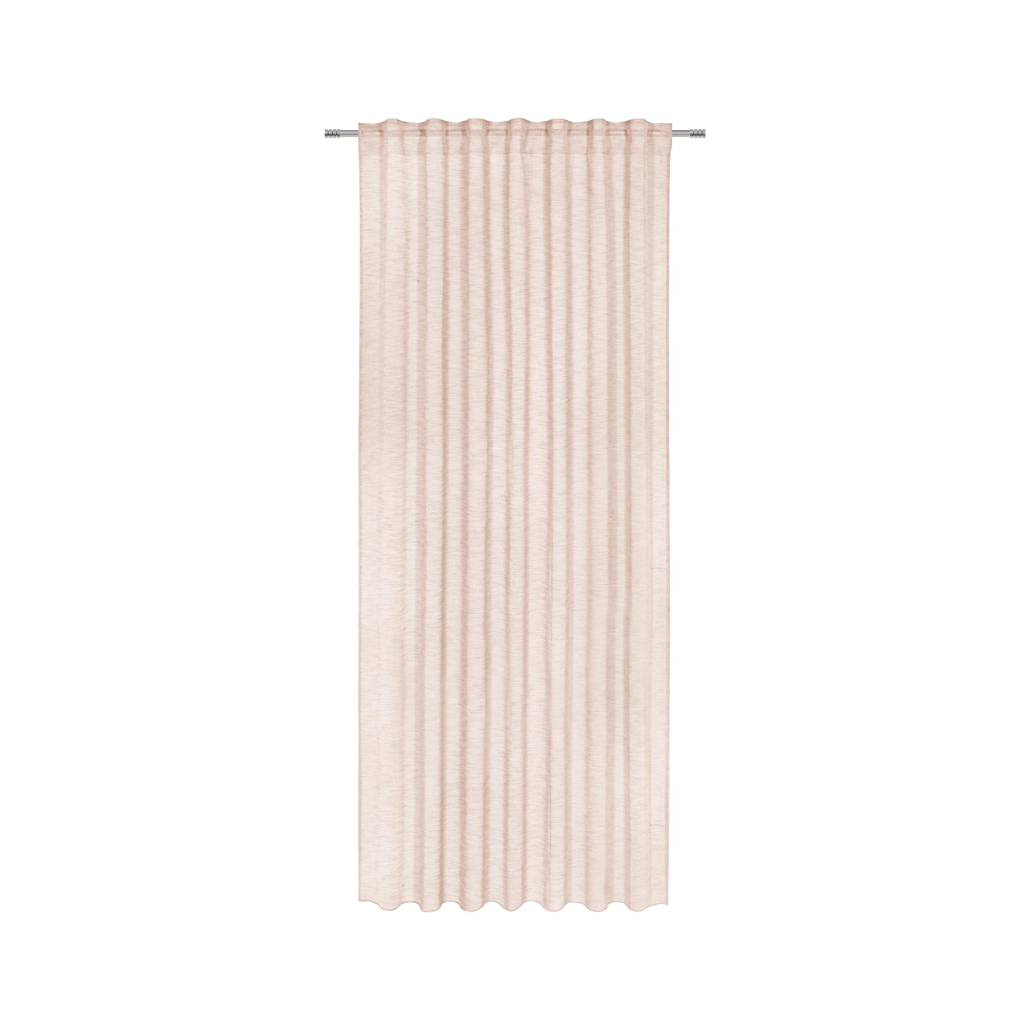 GARDINLÄNGD SIGRID -EXT- - rosa, Romantik / Lanthus, textil (140/245cm) - Premium Living