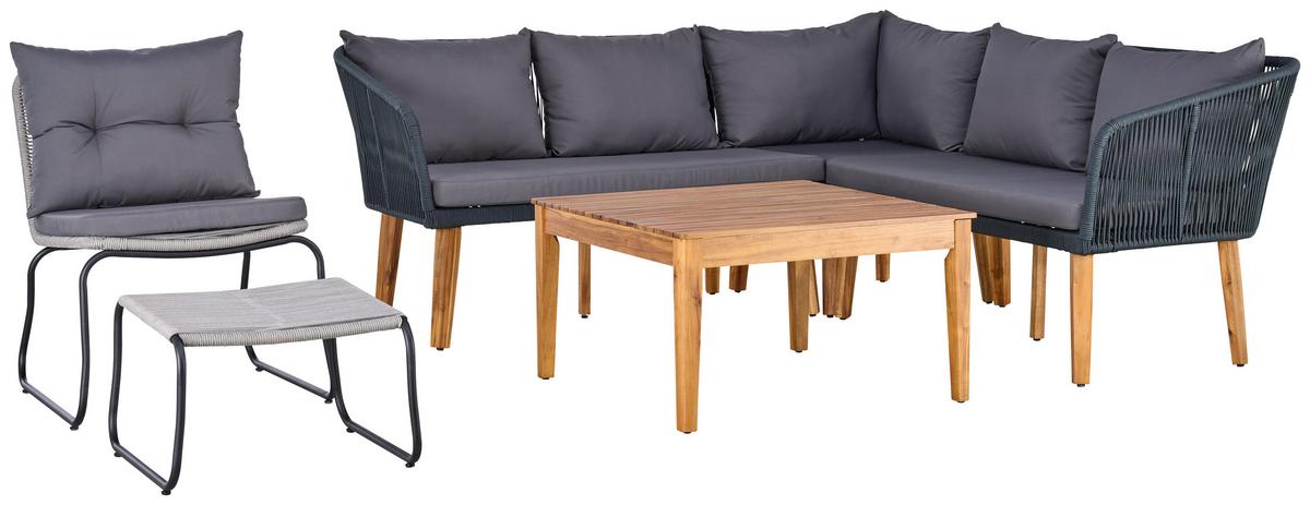 Lounge Garnitura Trendy, Barva Akacije, Antracit - siva/antracit, Moderno, kovina/tekstil (199/199cm)