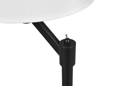 Tischleuchte Cassio Schwarz/Weiß max. 60 Watt - Schwarz/Weiß, Basics, Textil/Metall (28/48,3cm)